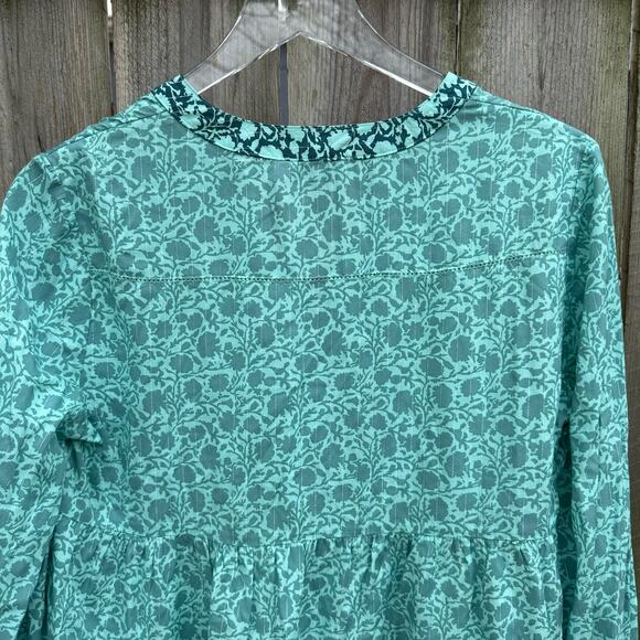 Vineyard Vines Woven Top Tonal Floral Tiered in Sea Clay Floral Small NWT Blouse - Picture 7 of 8